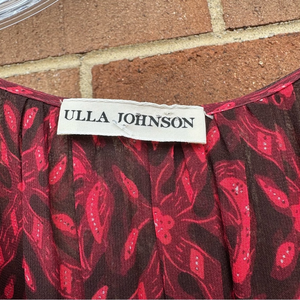 Ulla Johnson Anika Silk Midi Dress fuchsia Size 6 - Picture 5 of 15